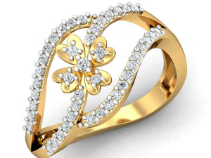 女士钻戒 3D 打印模型