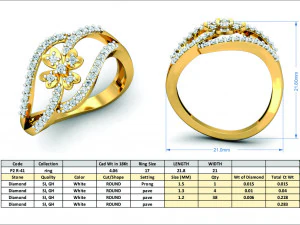 diamond ring for ladies 3D Print Model