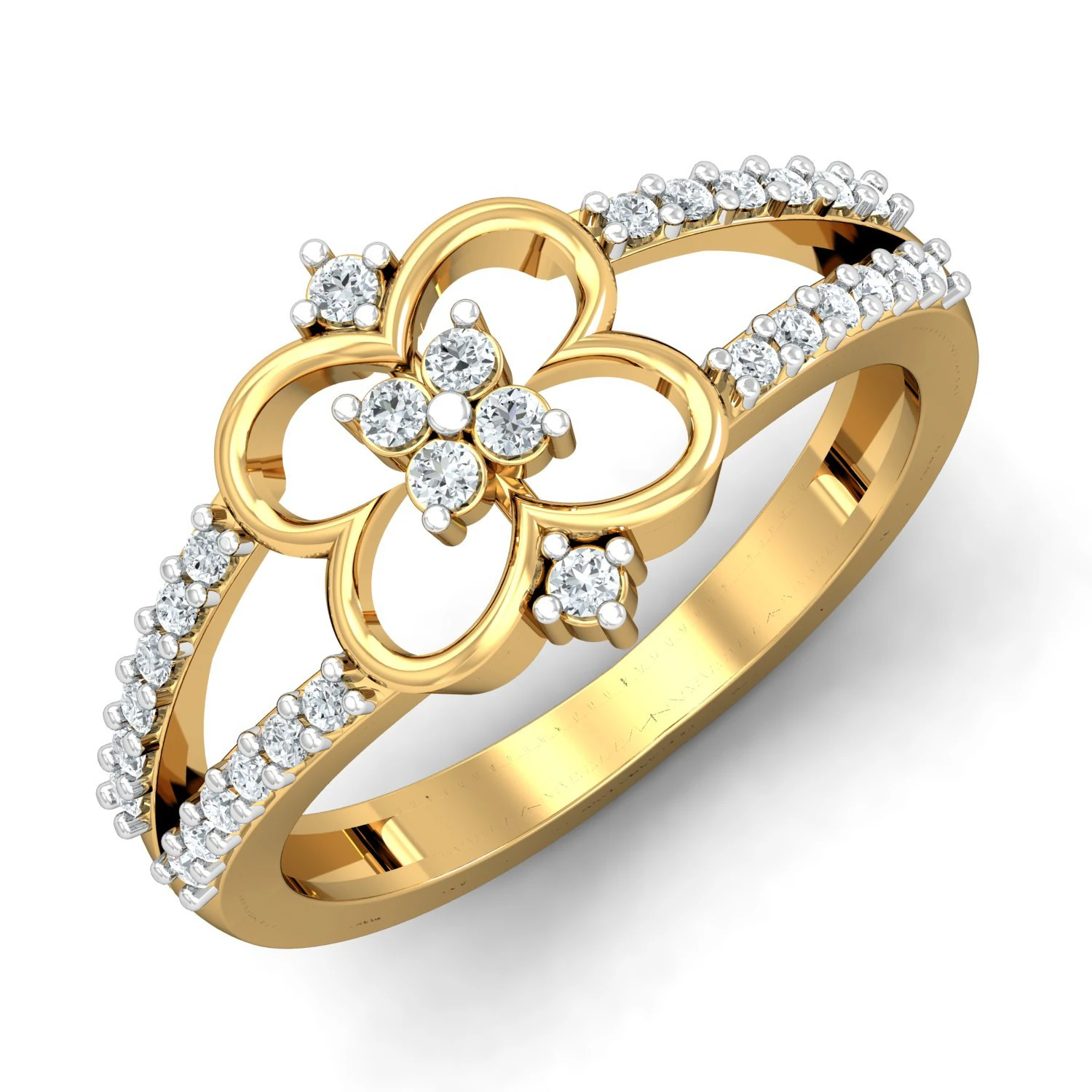 diamond ring for ladies 3D Print Model .c4d .max .obj .3ds .fbx .stl .blend 