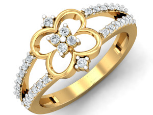 diamond ring for ladies Model Cetak 3D