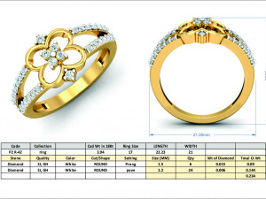 diamond ring for ladies 3D Print Model