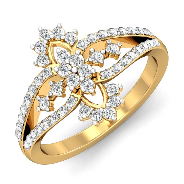 diamond ring for ladies 3Dプリントモデル .c4d .max .obj .3ds .fbx .stl .blend 