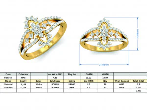 diamond ring for ladies 3D Print Model