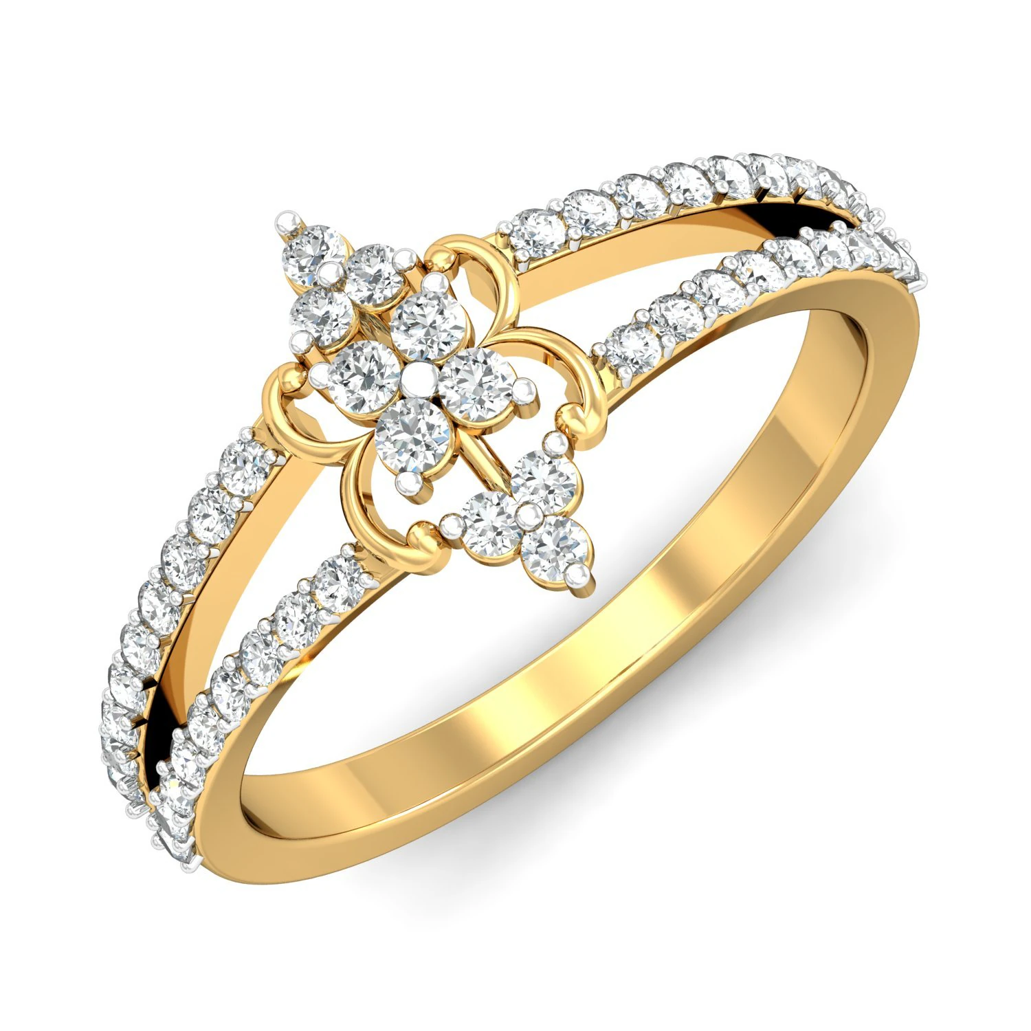 diamond ring for ladies 3D Print Model .c4d .max .obj .3ds .fbx .stl .blend 