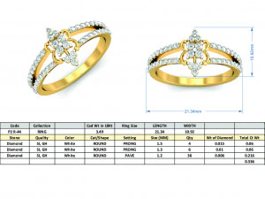 diamond ring for ladies 3D Print Model