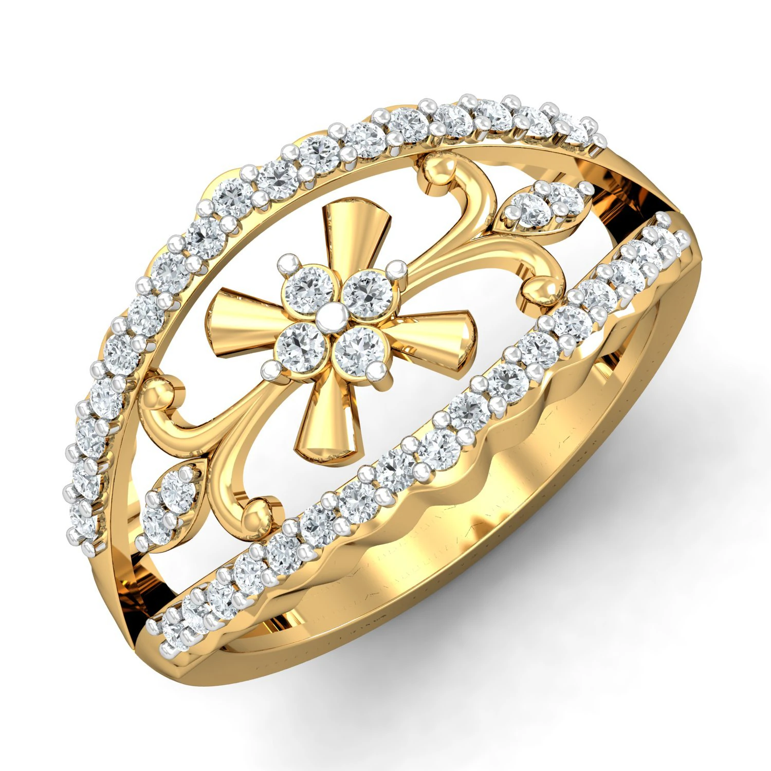 diamond ring for ladies 3D Print Model .c4d .max .obj .3ds .fbx .stl .blend