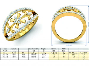 diamond ring for ladies 3D Print Model