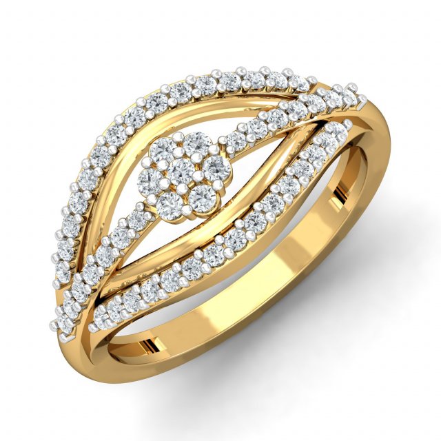 diamond ring for ladies 3D Baskı Modeli .c4d .max .obj .3ds .fbx .stl .blend 