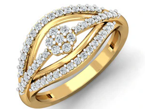 cincin berlian untuk wanita Model Cetak 3D