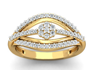 diamond ring for ladies 3D Baskı Modeli