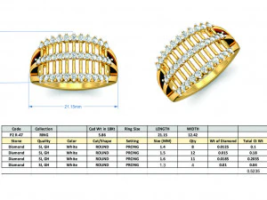 diamond ring for ladies 3D Print Model