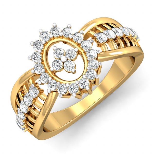 diamond ring for ladies 3Dプリントモデル .c4d .max .obj .3ds .fbx .stl .blend 
