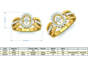 diamond ring for ladies 3D Print Model