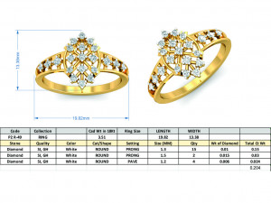 diamond ring for ladies Modèles 3D en vedette