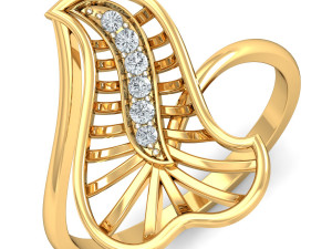 diamond ring for ladies Model Cetak 3D