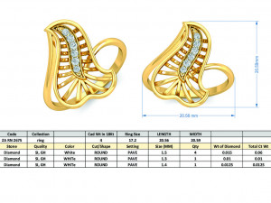 diamond ring for ladies 3D Baskı Modeli