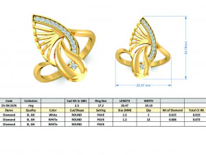 diamond ring for ladies 3D Print Model