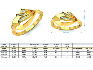 diamond ring for ladies 3Dプリントモデル