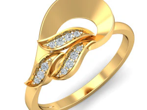 diamanten ring voor dames 3D printmodel