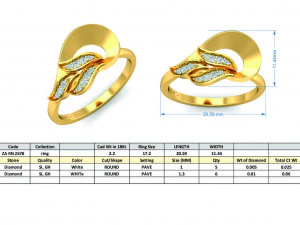 diamond ring for ladies 3D Print Model