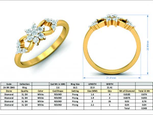 diamond ring for ladies 3D Print Model