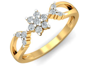 Diamantring f&uuml;r Damen 3D Druckmodell