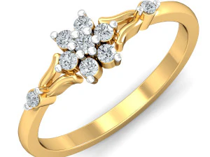 レディース用ダイヤモンドリング 3Dプリントモデル