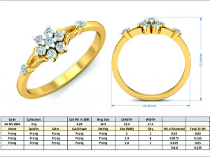 diamond ring for ladies 3D Print Model