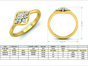 diamond ring for ladies 3D Druckmodell