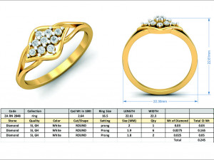 diamond ring for ladies 3D-printmodel