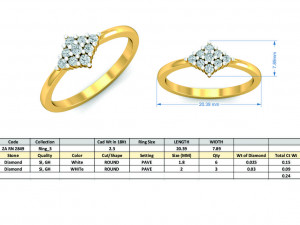diamond ring for ladies 3D Принт Модель