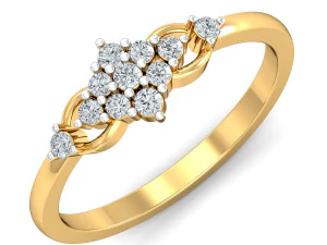 レディース用ダイヤモンドリング 3Dプリントモデル