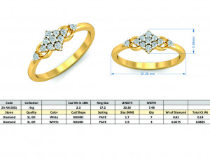 diamond ring for ladies 3D Baskı Modeli