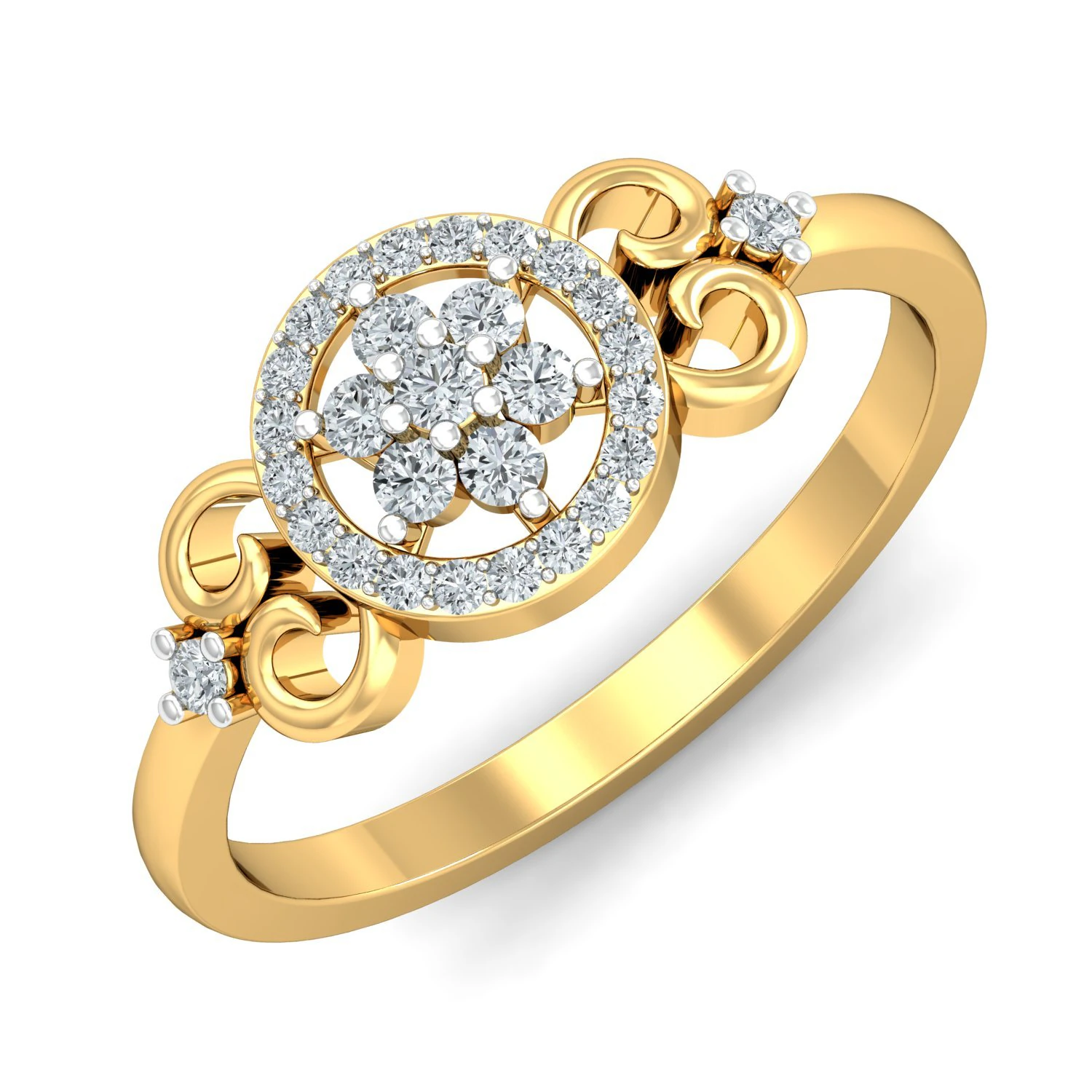 diamond ring for ladies 3D Print Model .c4d .max .obj .3ds .fbx .stl .blend 
