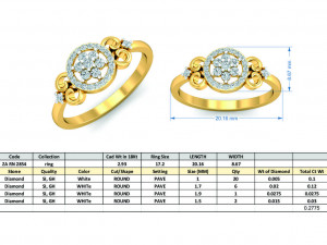 diamond ring for ladies 3D-printmodel