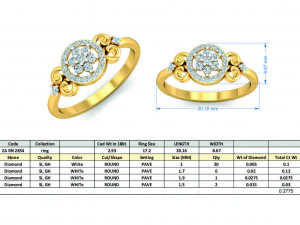 diamond ring for ladies 3D Print Model