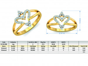 diamond ring for ladies 3D-printmodel