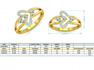 diamond ring for ladies Modello di stampa 3D