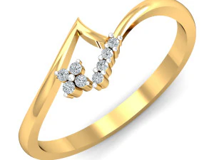 anel de diamante para senhoras Modelo de Impressão 3D