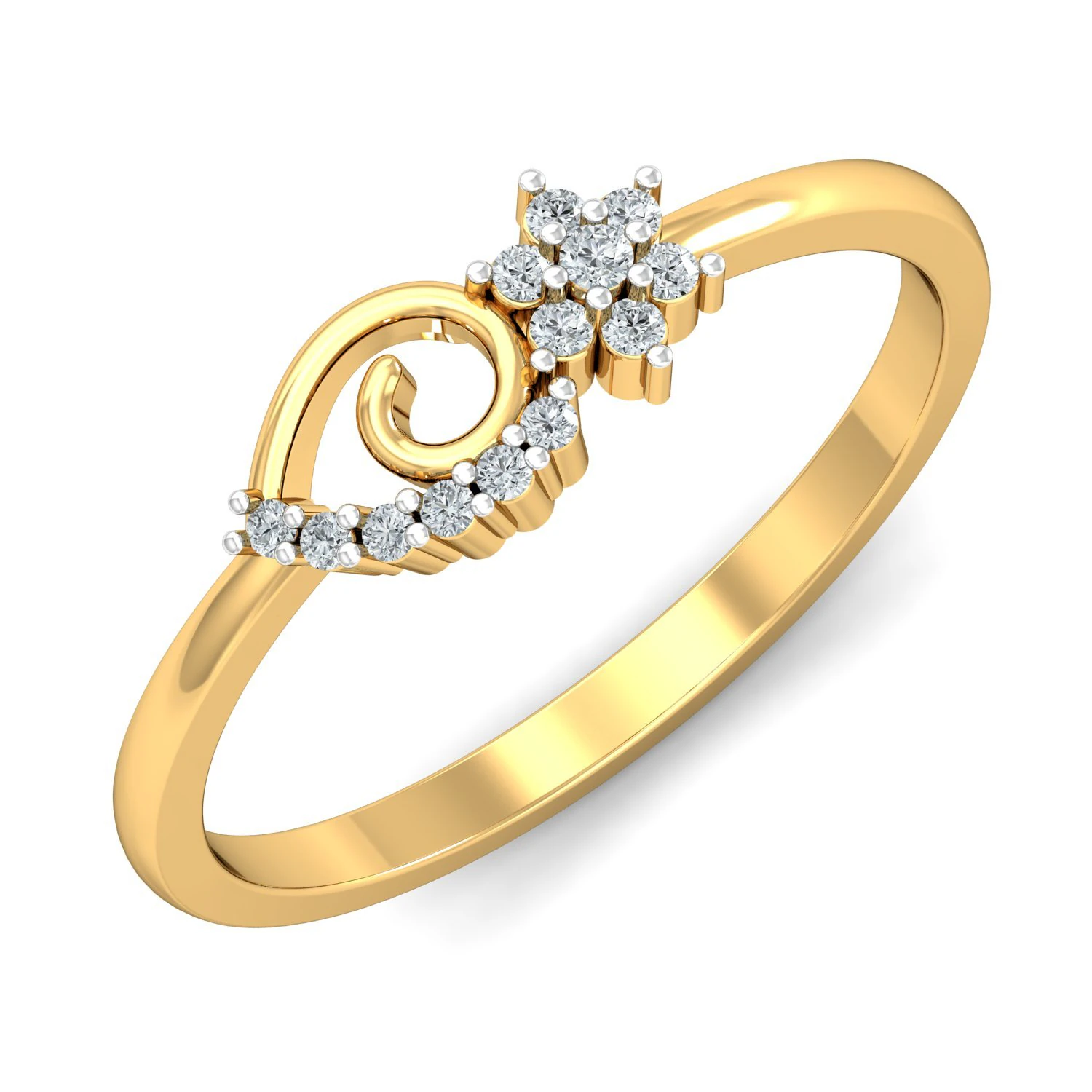 diamond ring for ladies 3D Print Model .c4d .max .obj .3ds .fbx .stl .blend 