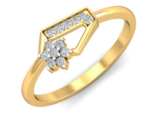 anello con diamanti per donna Modello di stampa 3D