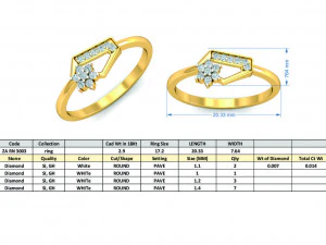 diamond ring for ladies 3D Print Model