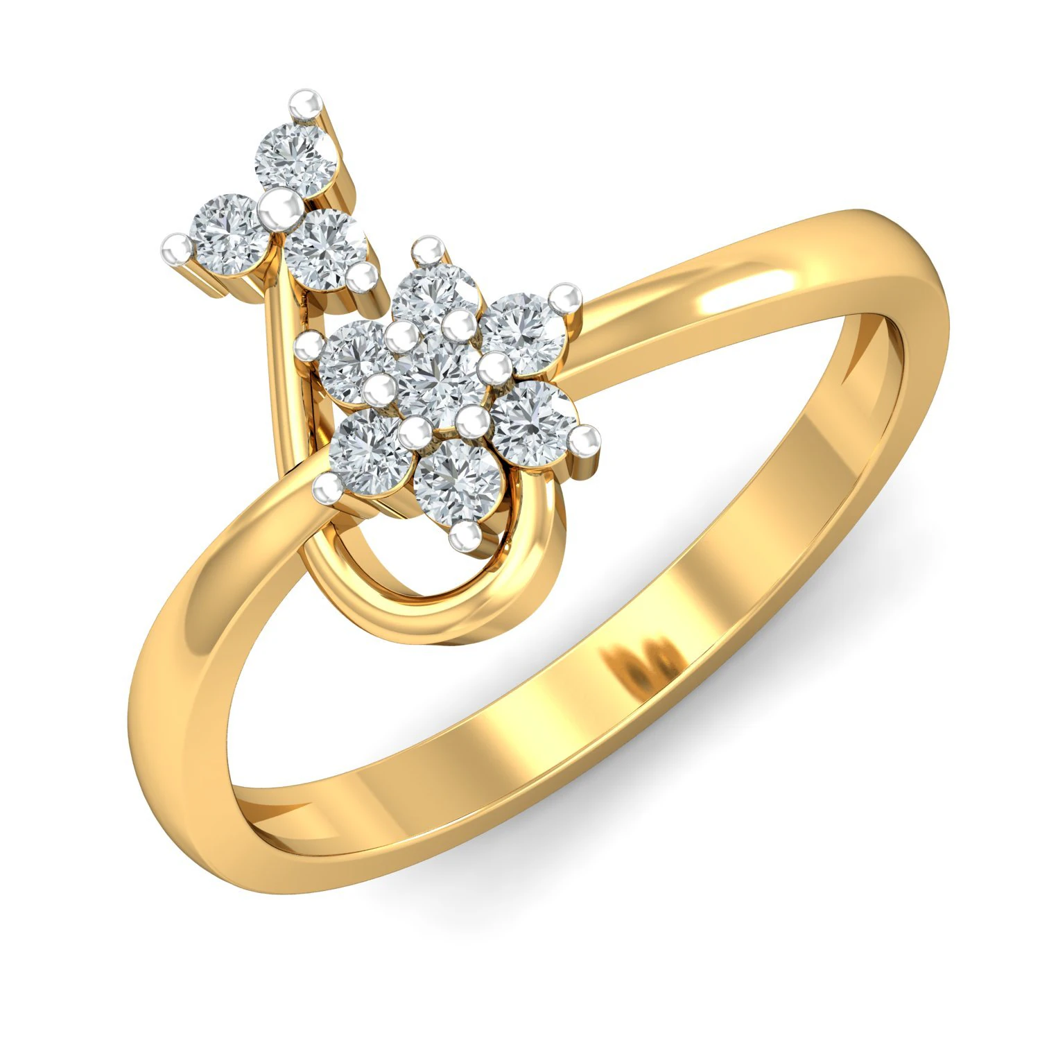 diamond ring for ladies 3D Print Model .c4d .max .obj .3ds .fbx .stl .blend 