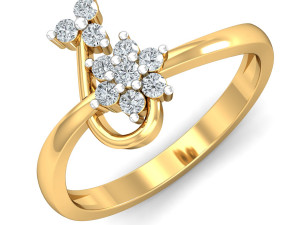 diamond ring for ladies Model Cetak 3D