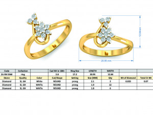 diamond ring for ladies 3Dプリントモデル
