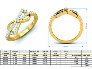 diamond ring for ladies Modèles 3D en vedette