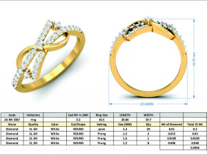 diamond ring for ladies 3D Print Model