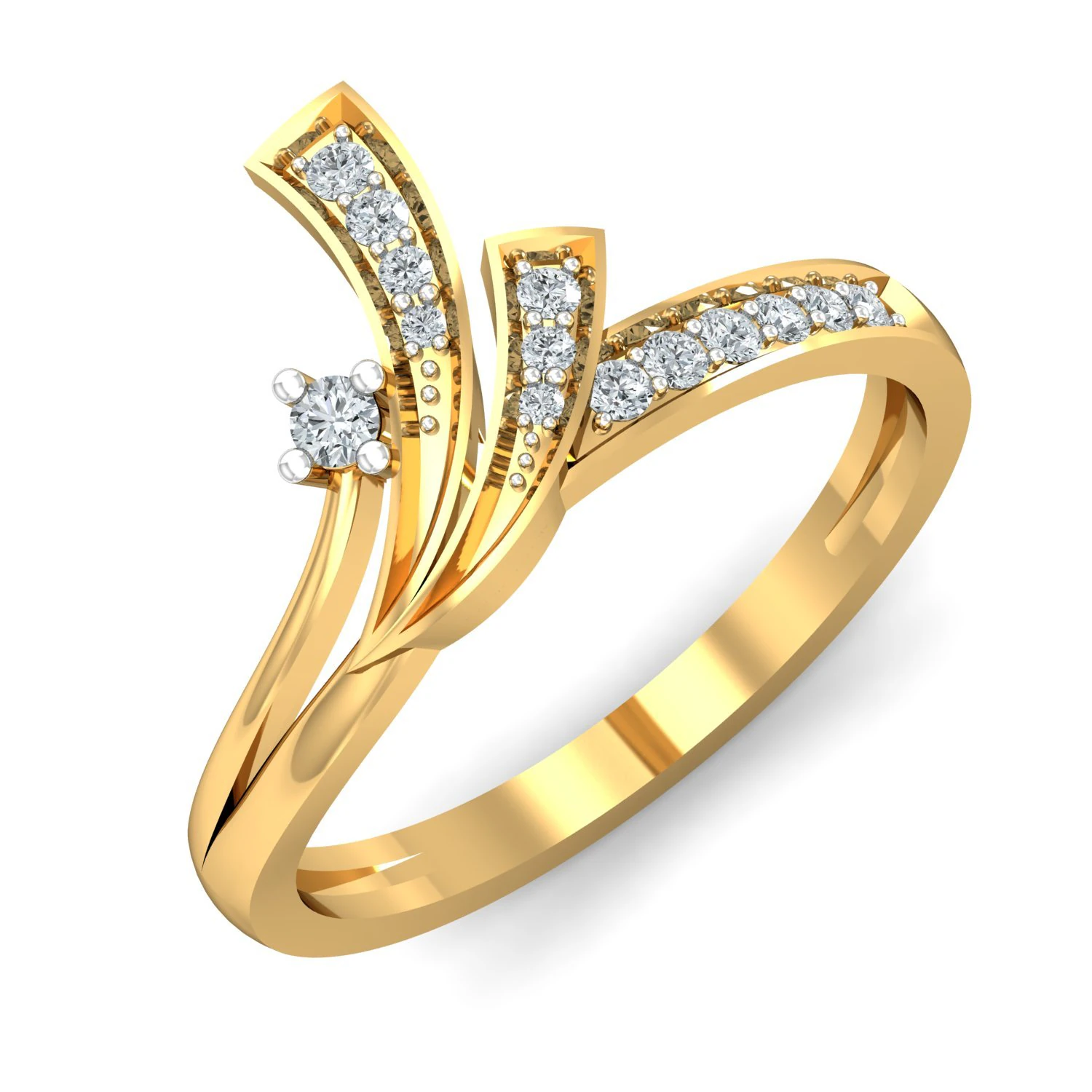 diamond ring for ladies 3D Print Model .c4d .max .obj .3ds .fbx .stl .blend 