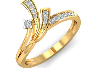cincin berlian untuk wanita Model Cetak 3D