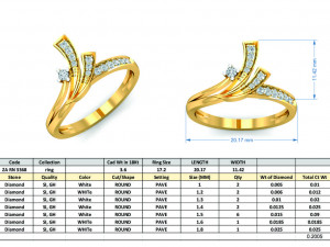 diamond ring for ladies Modello di stampa 3D